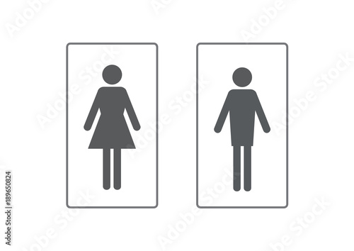 Simple icons silhouette for toilet