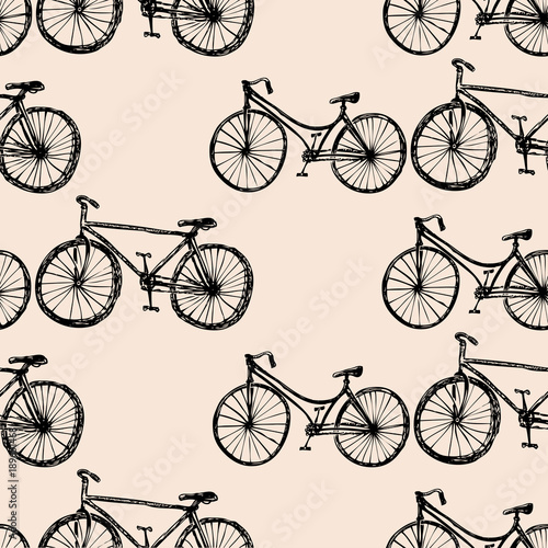 pattern of the walking bicycles