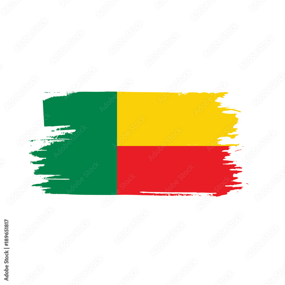 Benin flag, vector illustration Benin flag, vector illustration