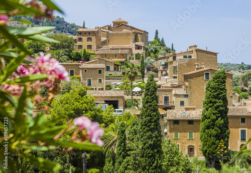 Deia, typical stone village in Majorca, Tramuntana mountain, Balearic islands, Spain