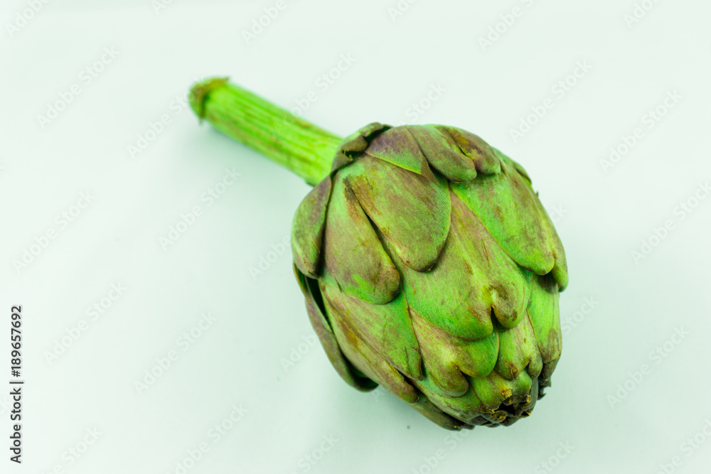 Obraz premium Karczoch na białym tle