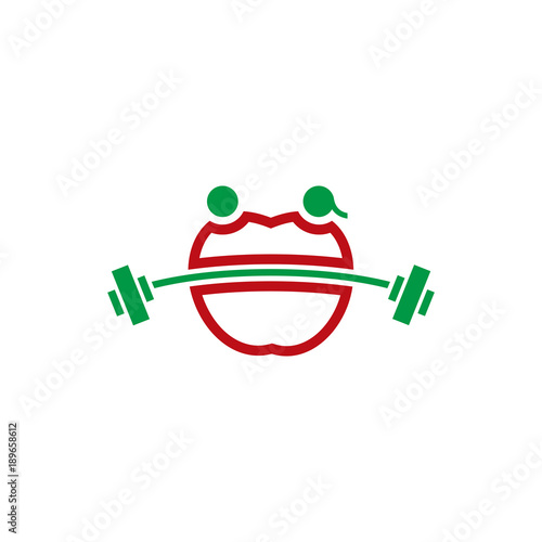 Apple Fruit fitness logo photo