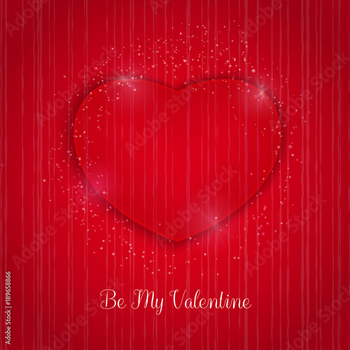 Valentines day background with lights efects and heart. Vector illustration for web or print design. Invitation, banner, brochure, header, wallpaper, flyer photo