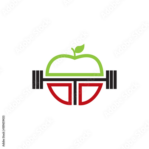 Wallpaper Mural Apple Fruit fitness logo Torontodigital.ca