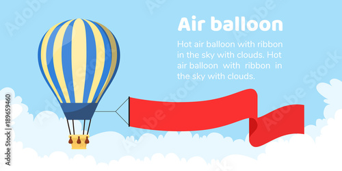 Flat hot air balloon