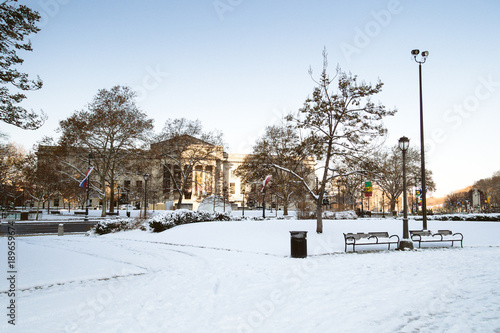 Snowed park in Philadelphia