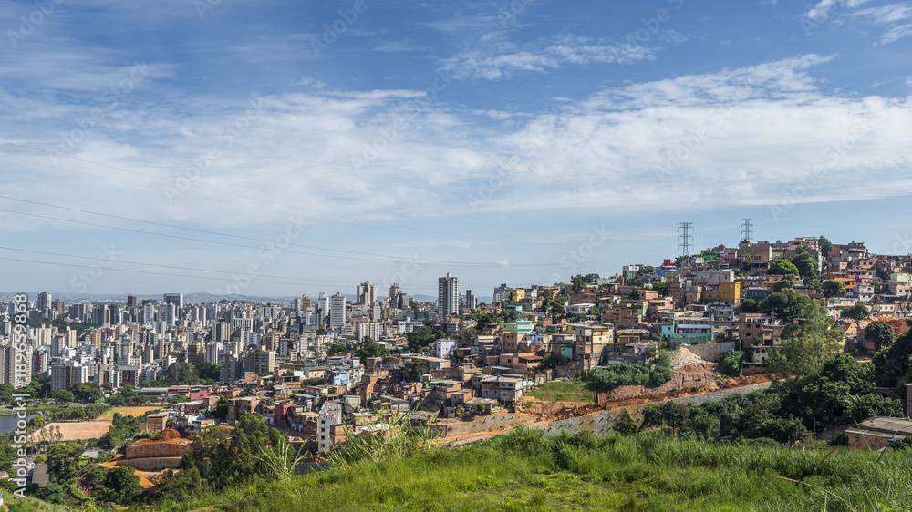 Fototapeta premium Cityscape of Belo Horizonte, meaning Beautiful Horizon, is the sixth largest city in Brazil