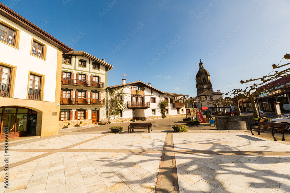 The Basque town of Arrieta, Spain