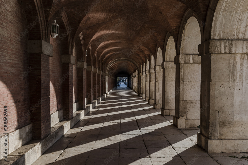 Detail of arches of the Royal Palace of Aranjuez