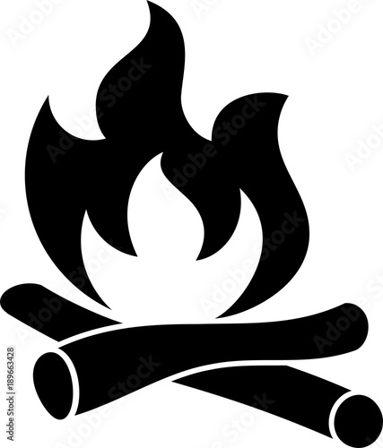 Campfire Icon, Camp Fire