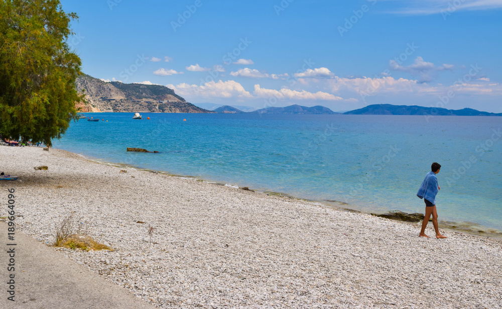 Beach of Kineta, Greece.