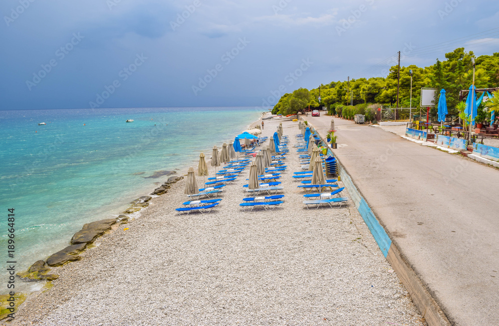 Beach of Kineta, Greece.