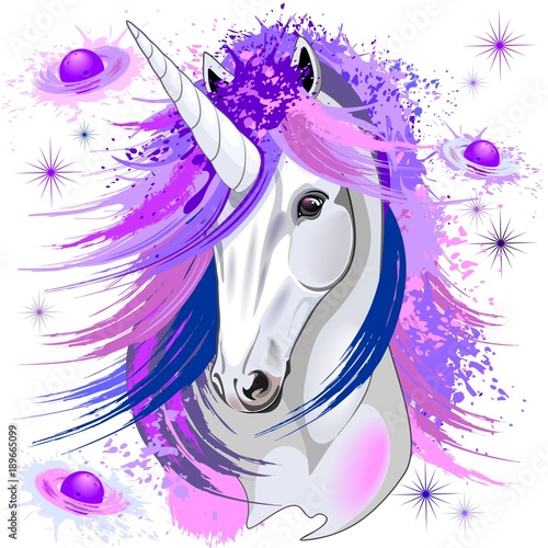 Dekoracja na wymiar  unicorn-spirit-pink-and-purple-mythical-creature