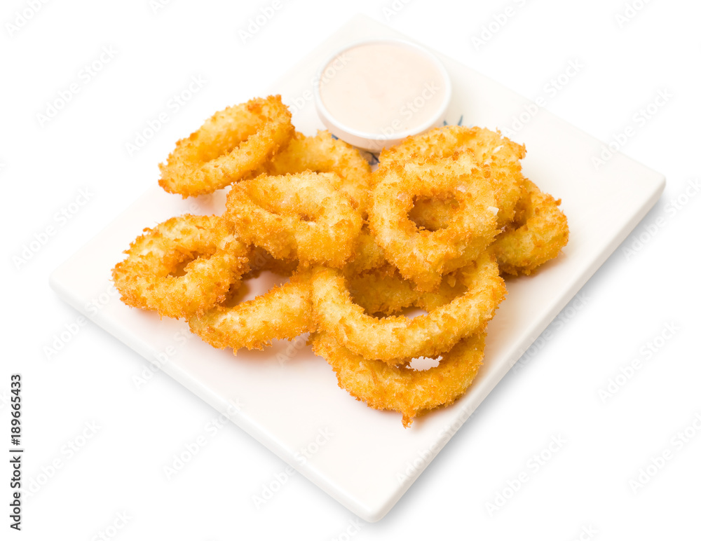 squid rings, fried in batter squid rings, fried in batter