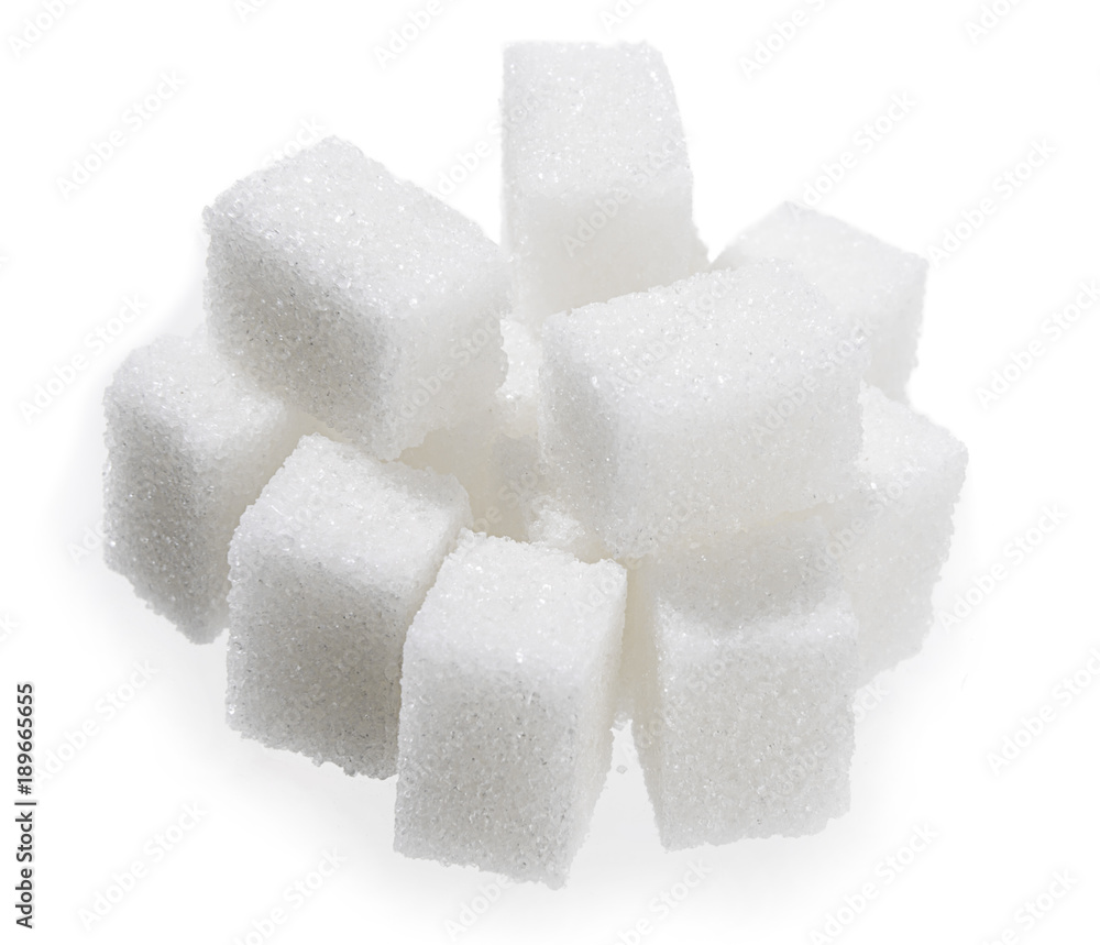 Heap of sugar cubes isolated on white background. Heap of sugar cubes isolated on white background.