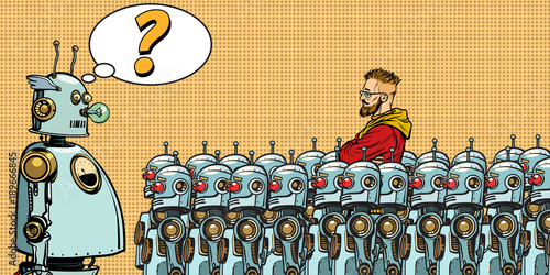 Future. The choice between robots and humans