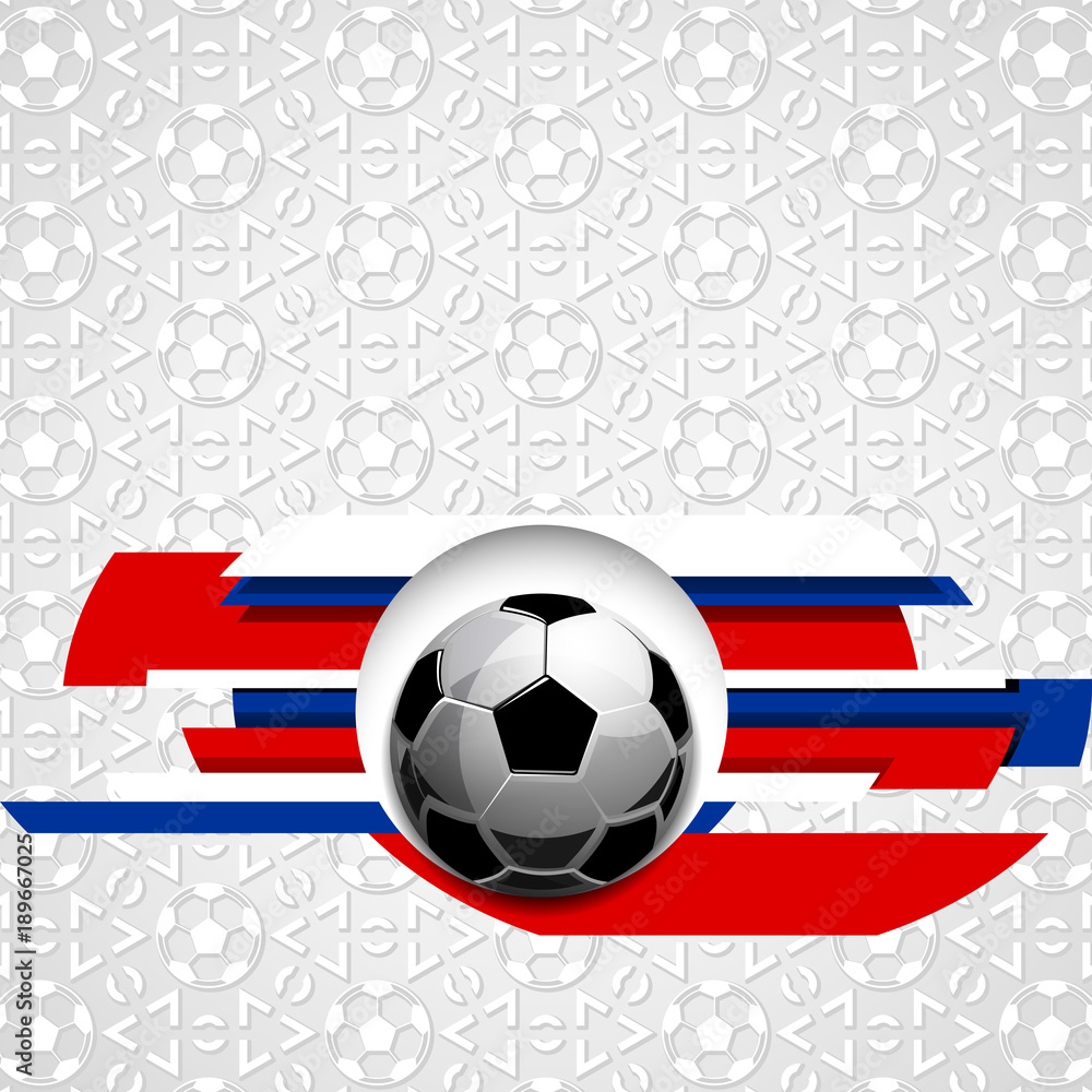 Football soccer ball abstract strips colors of the Russian flag ball pattern sport vector illustration background Football soccer ball abstract strips colors of the Russian flag ball pattern sport vector illustration background
