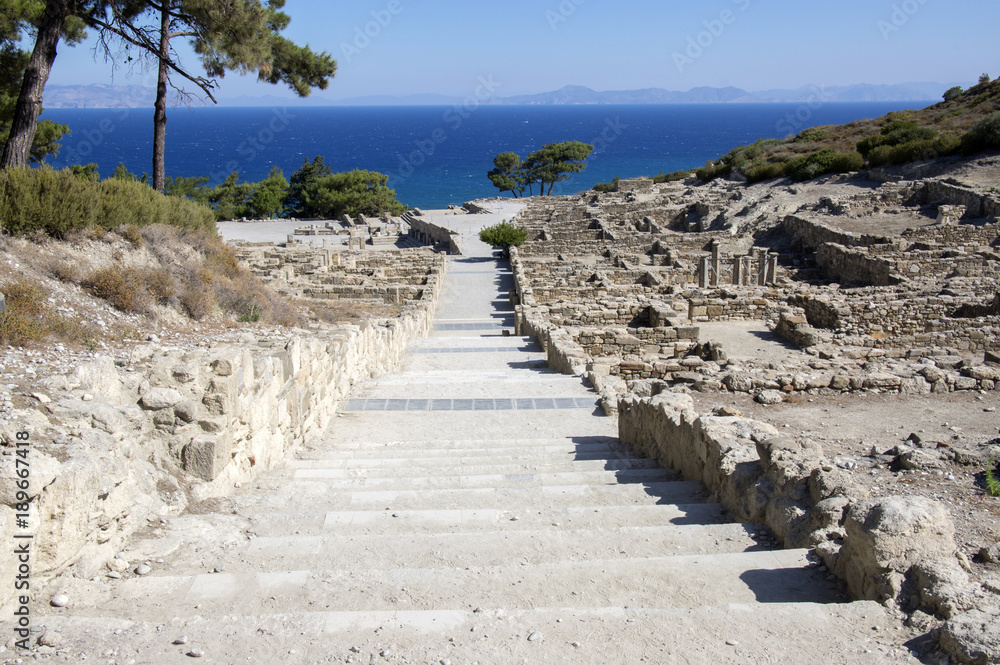 Kameiros ancient city, Rhodes, Dodecanese, Greece