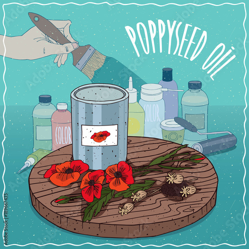Poppyseed oil used for paint manufacture