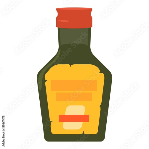 Green glass bottke of medicine syrup icon