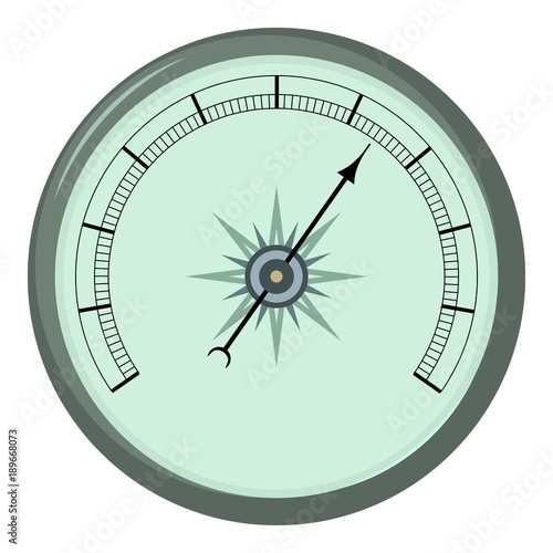 Atmosphere barometer icon, cartoon style