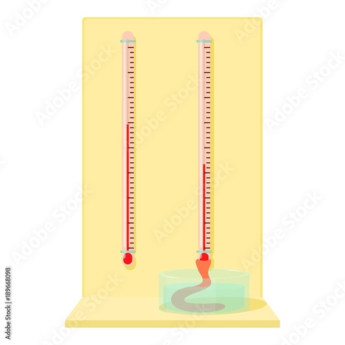 Blood test tubes icon, cartoon style
