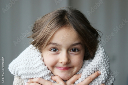 Beautiful girl in the snood scarf © Tetiana Soares