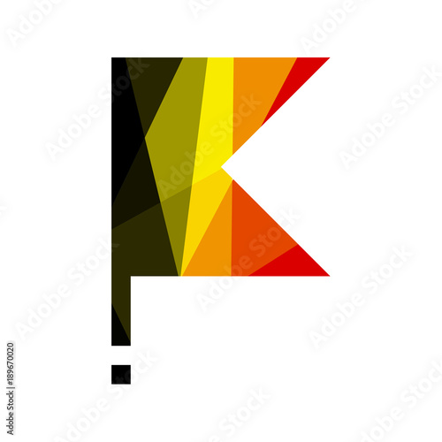 Free Download Flag of Belgium on flagstaff - GFXLoad