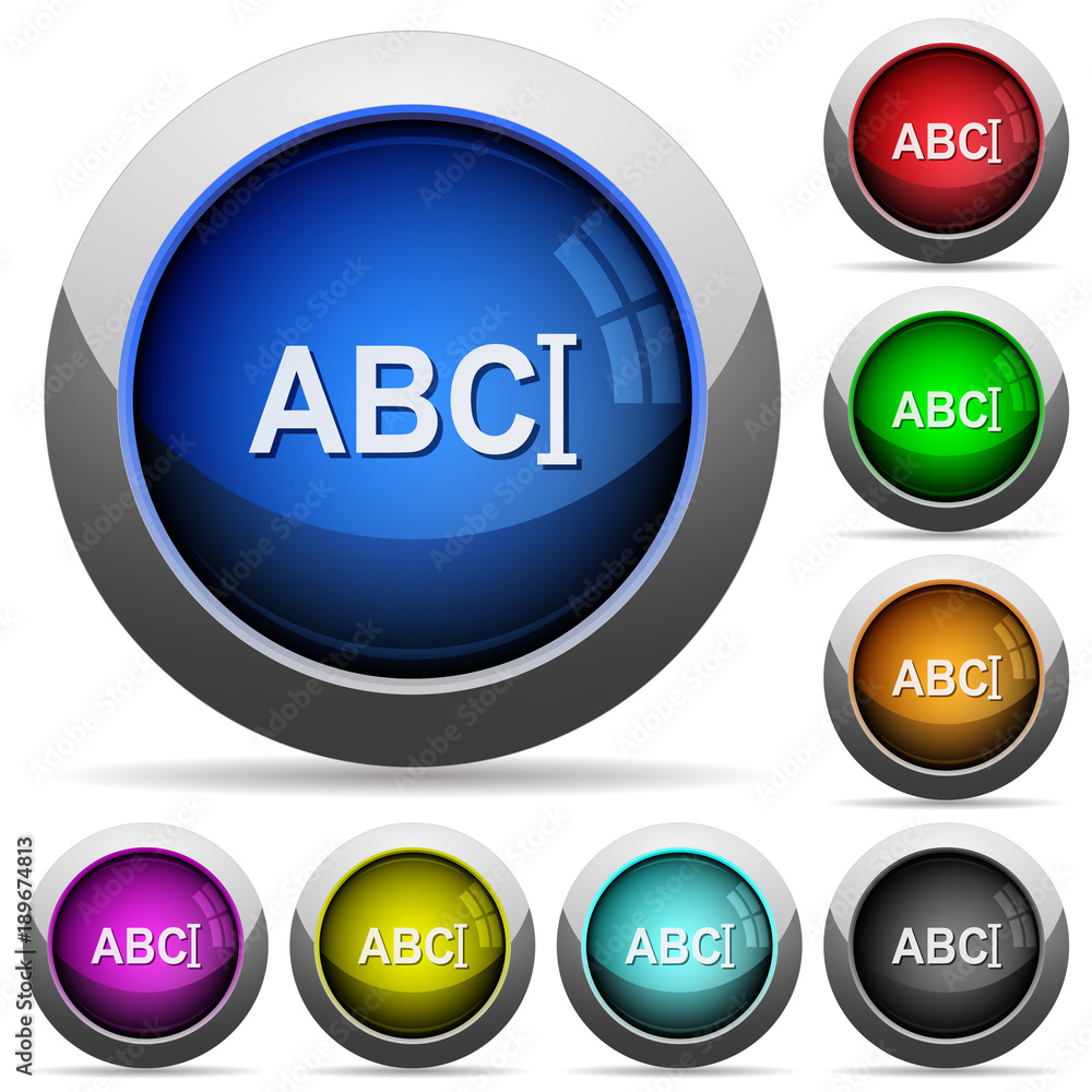 Typing text with cursor round glossy buttons Typing text with cursor round glossy buttons