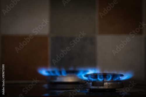 Image of cooker fire representing gas use and consumption.