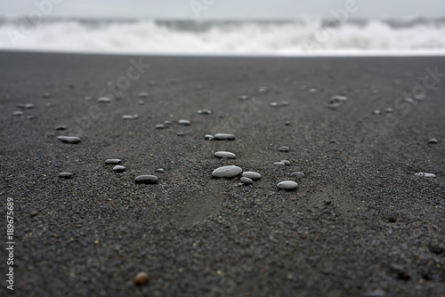 Wallpaper Mural Icelandic landscape of black sand beach Torontodigital.ca
