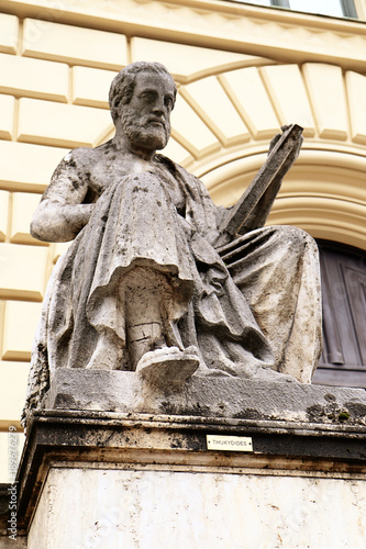 Thucydides, the Greek thinker statue by Ludwig von Schwanthaler (XIX century) in front of the entrance of Bavarian State Library in Munich, Germany photo