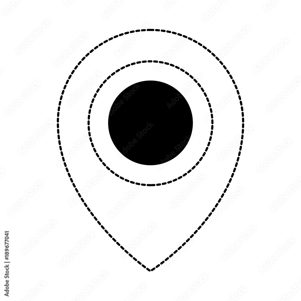 monochromaic signal location  vector illustration