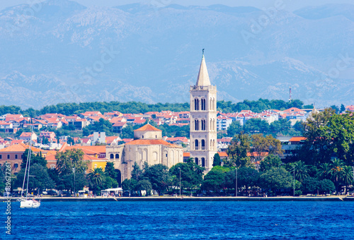 Costal Croatia scenic view during summer day