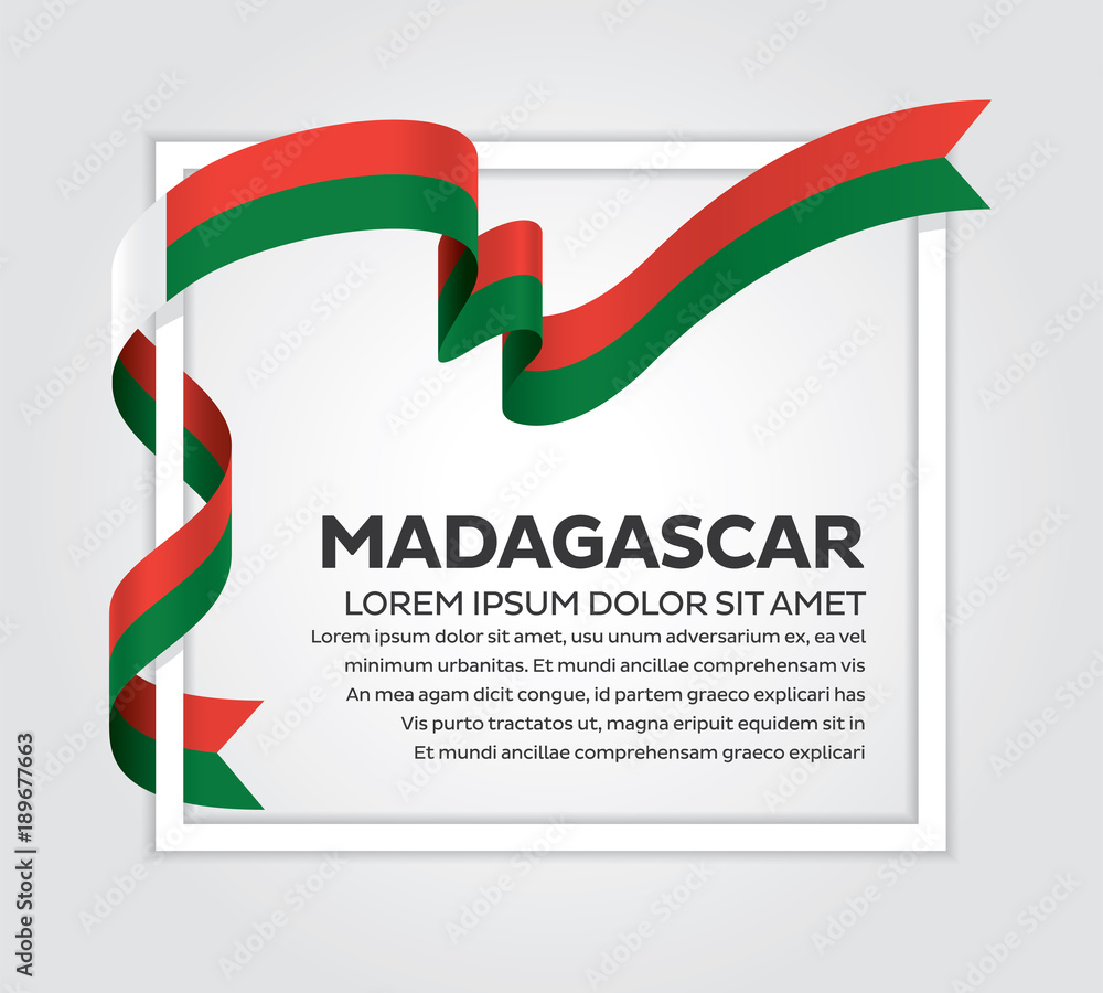 Obraz premium Madagascar flag background