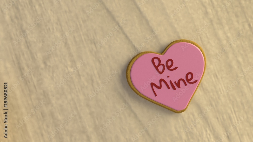 Fototapeta premium Isolated Valentine's Day Cookie #6 - (3D Rendered)
