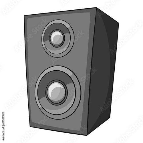 Music speaker icon monochrome