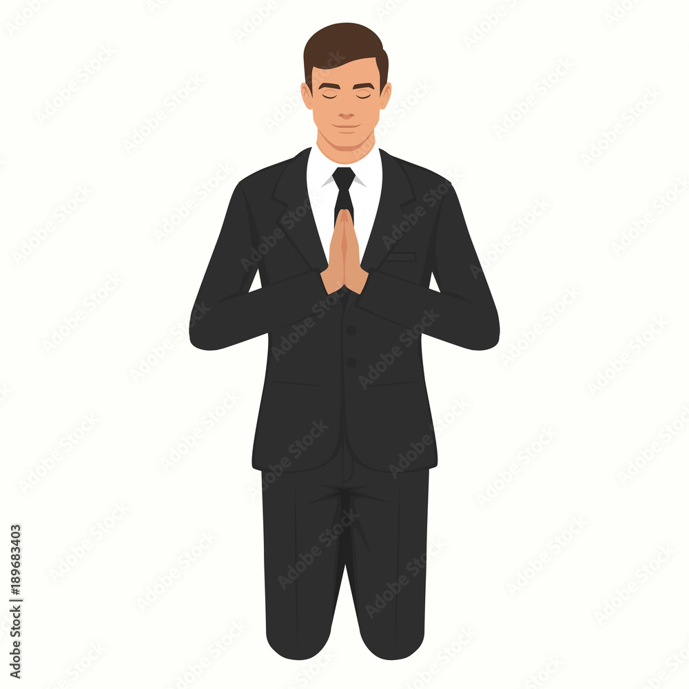vector illustration of a isolated christian prayer, kneeling and praying person. vector illustration of a isolated christian prayer, kneeling and praying person.