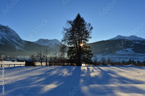 Winterlandschaft in Ehrwald / Lermoos Bezirk Reutte in Tirol  © Ilhan Balta