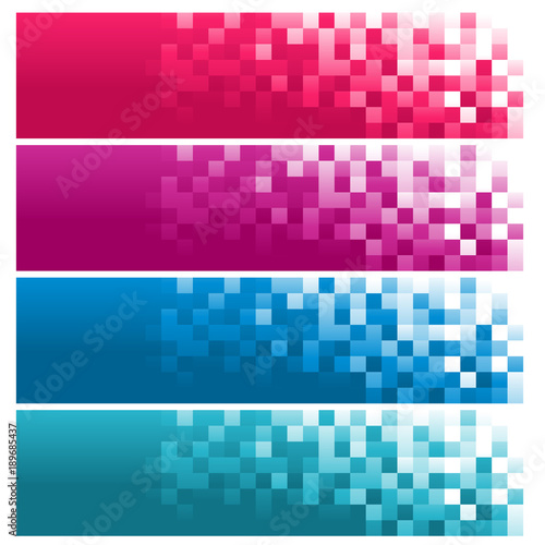 Colorful Pixel Banners