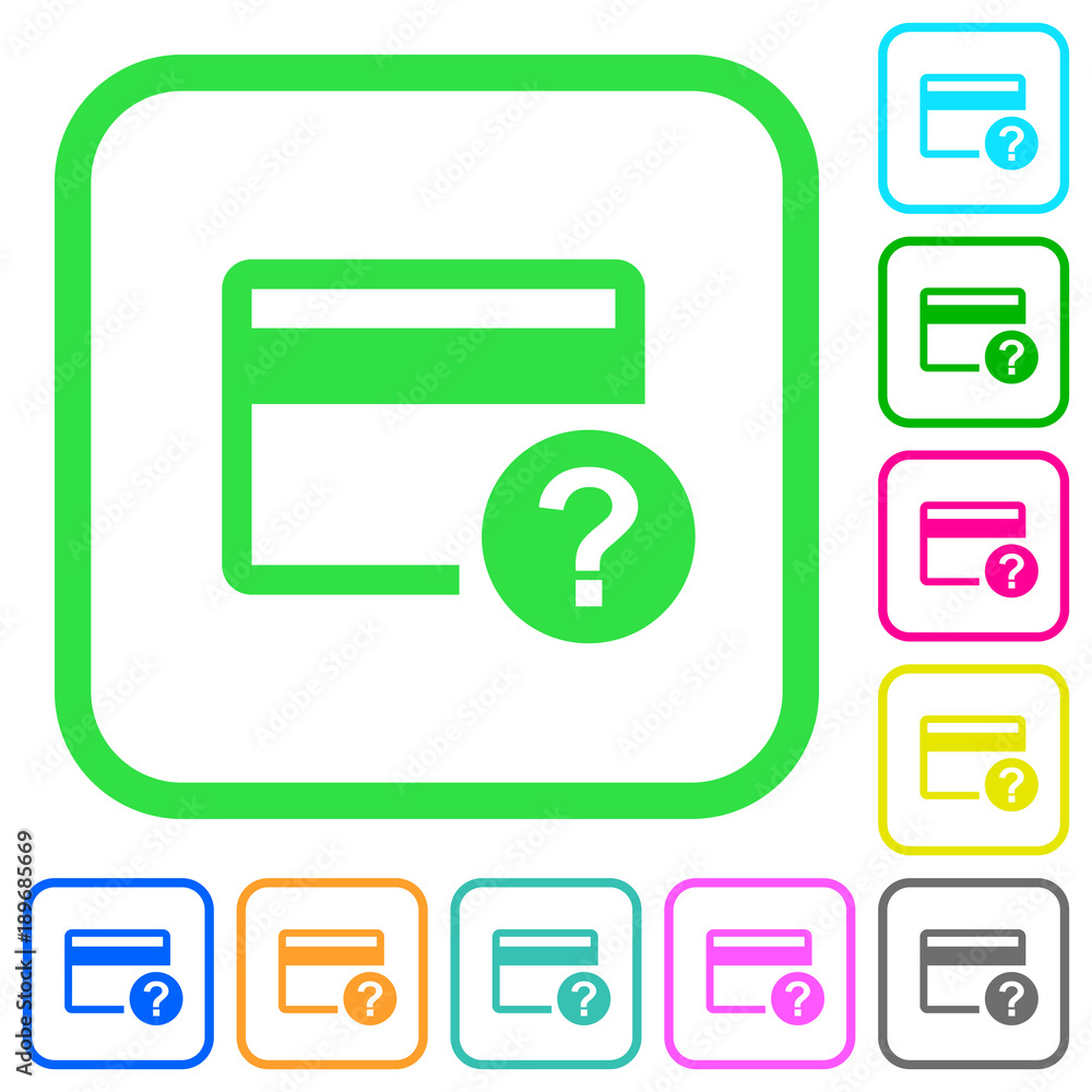 Unknown credit card vivid colored flat icons Unknown credit card vivid colored flat icons
