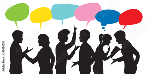 Business Communication Silhouette