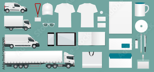Corporate identity template set. Branding design. Blank white template. Business stationery mock-up. For graphic designers presentations and portfolios.