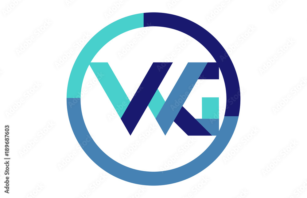 WG Global Circle Ribbon letter Logo WG Global Circle Ribbon letter Logo