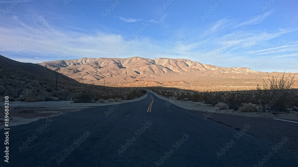 Desert road junction