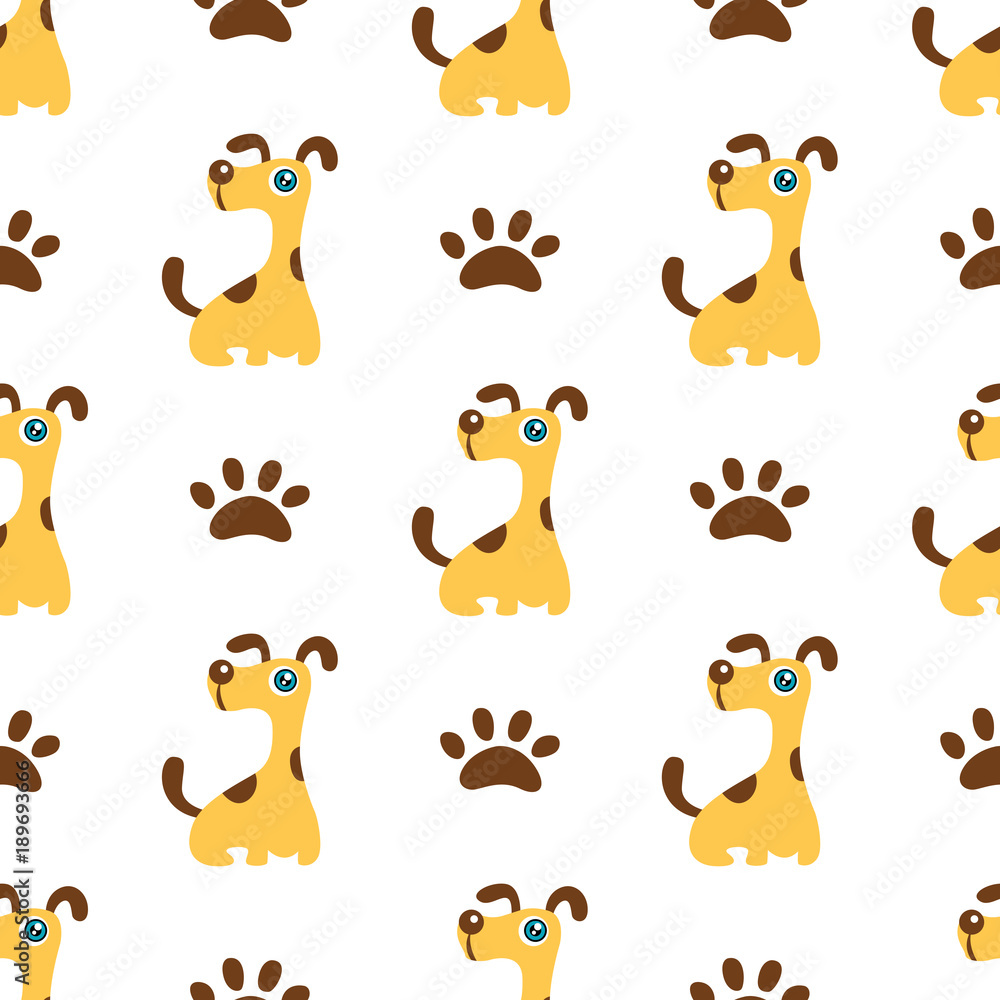 Fototapeta premium dog seamless pattern