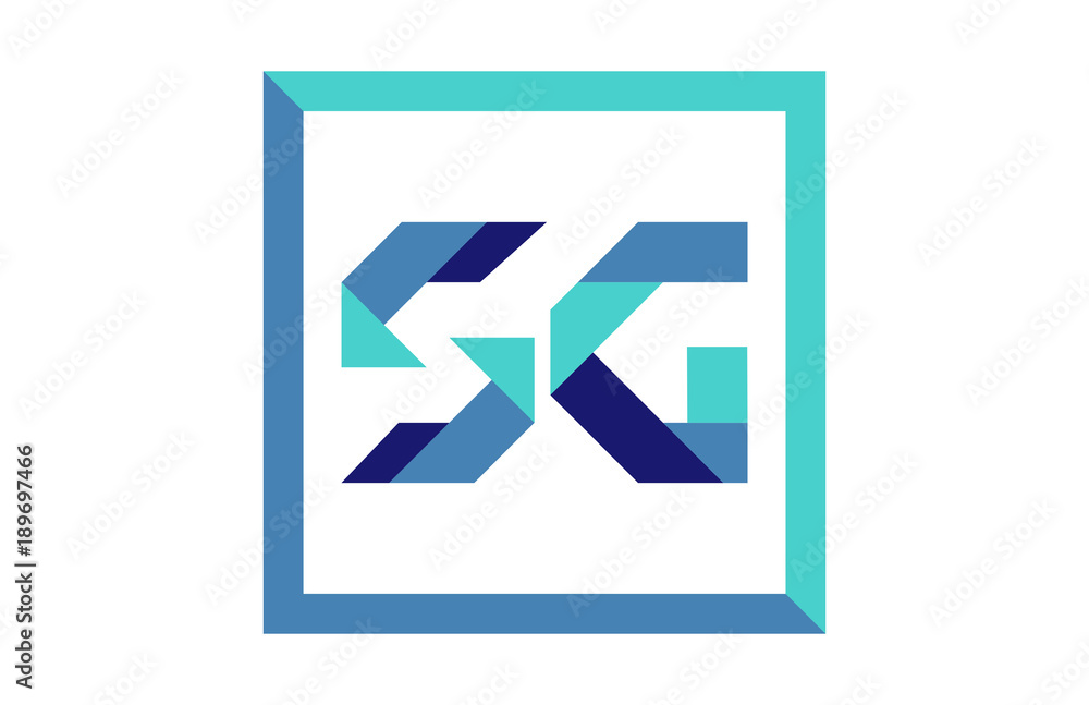 SG Square Ribbon Letter Logo SG Square Ribbon Letter Logo