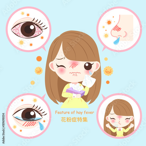 girl with hay fever