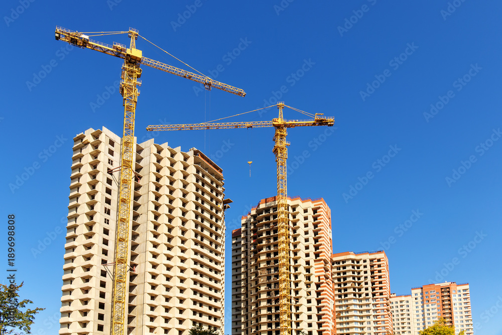 Fototapeta premium construction site in sunny day