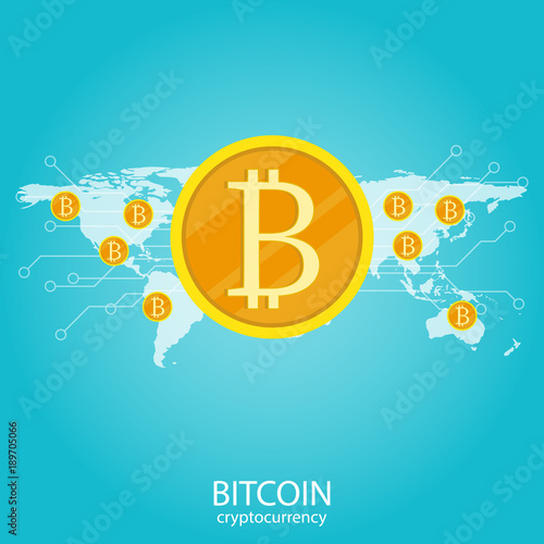 golden coin,bitcoin cryptocurrency digital money wold wide vector